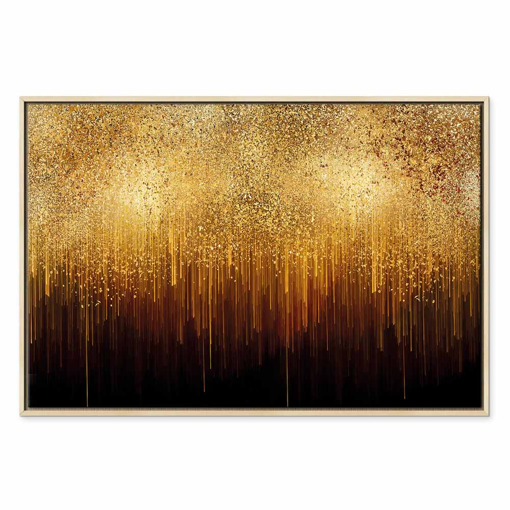 Abstract Gold Texture Wide Canvas Print