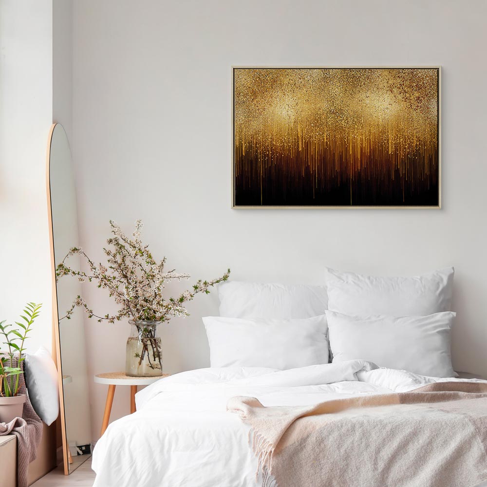 Abstract Gold Texture Wide Canvas Print