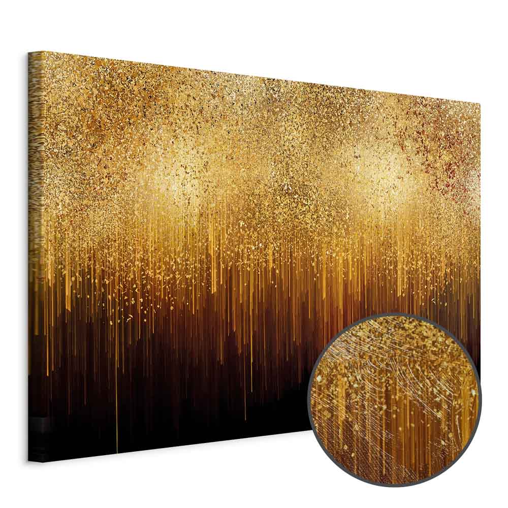Abstract Gold Texture Wide Canvas Print