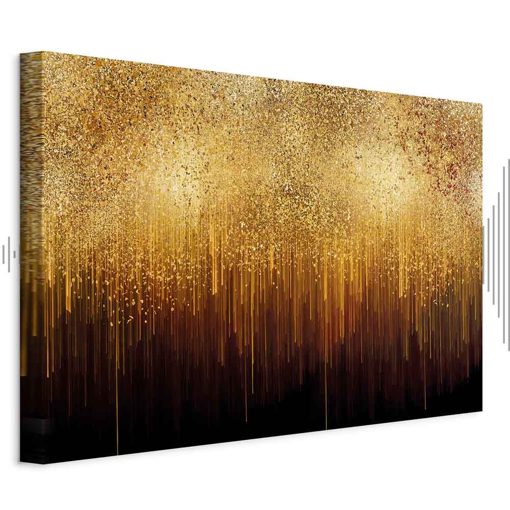 Abstract Gold Texture Wide Canvas Print