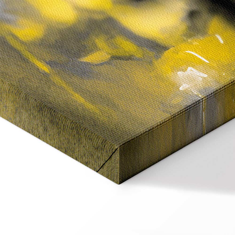 Rainy City Street Lights Vertical Canvas Print