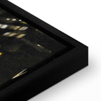 Rainy City Street Lights Vertical Canvas Print