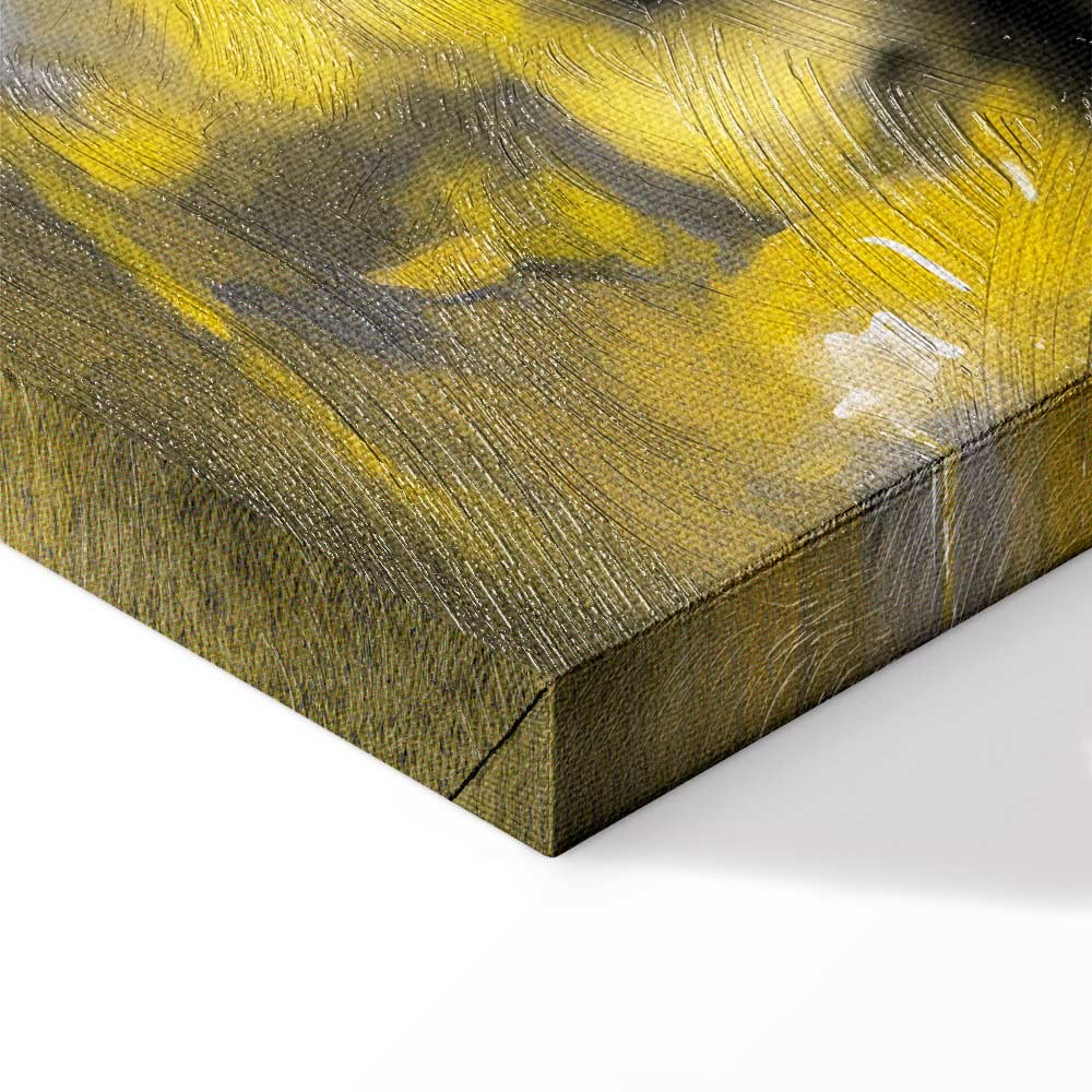 Rainy City Street Lights Vertical Canvas Print