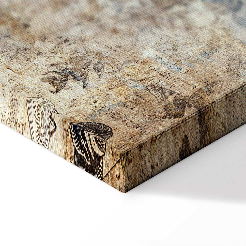 Vintage Floral Abstract Nature Canvas Print