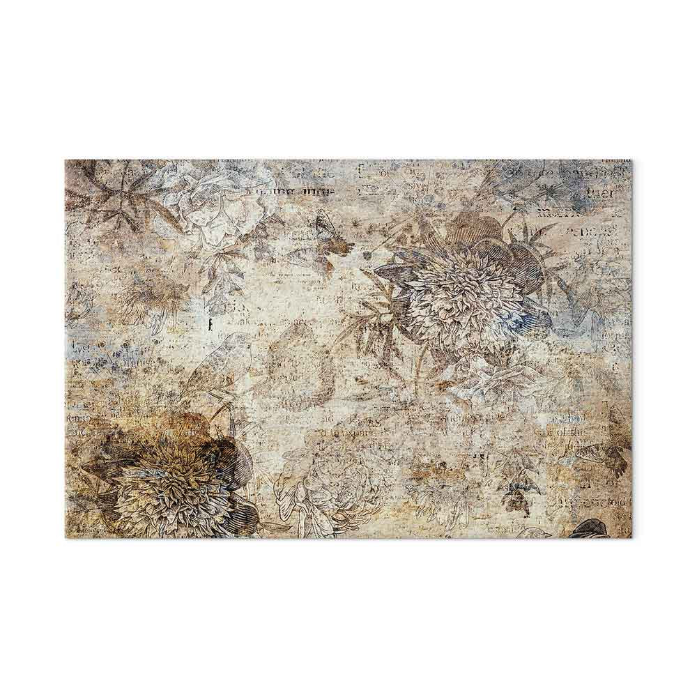 Vintage Floral Abstract Nature Canvas Print