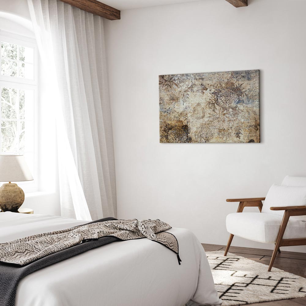 Vintage Floral Abstract Nature Canvas Print