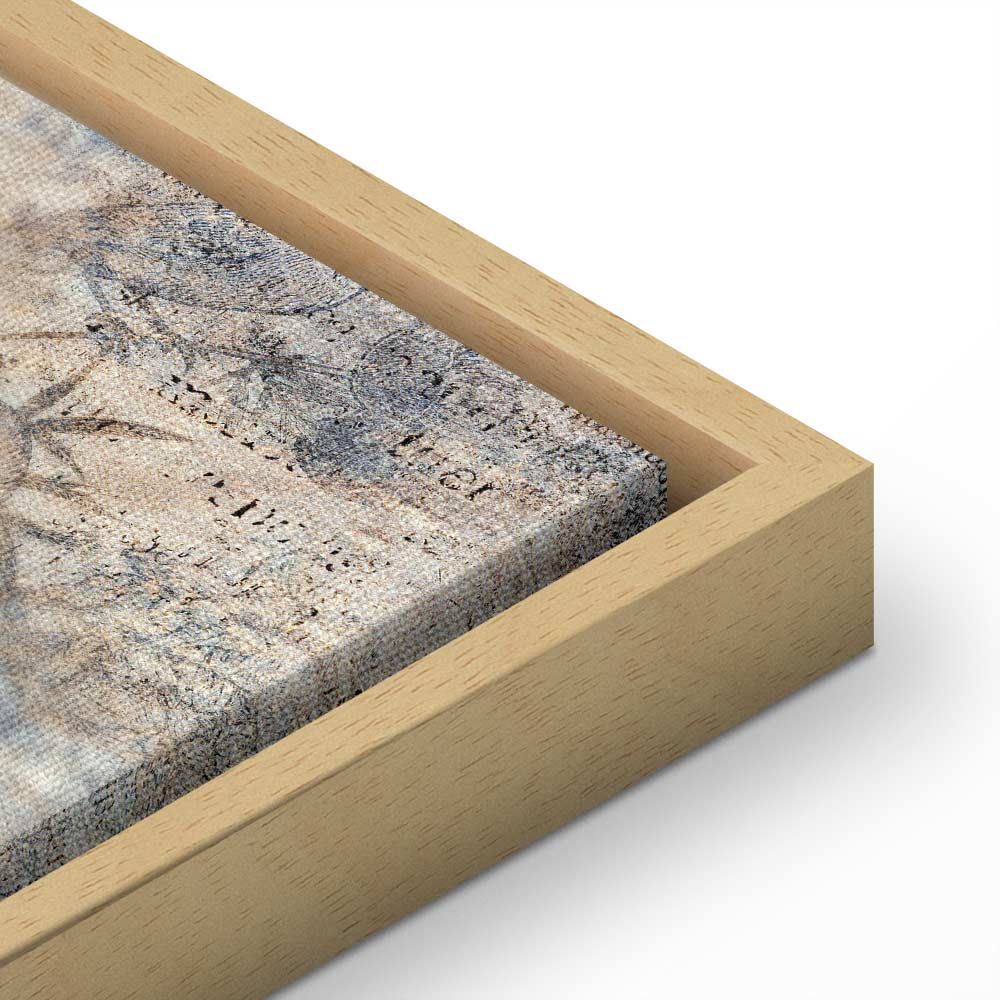 Vintage Floral Abstract Nature Canvas Print