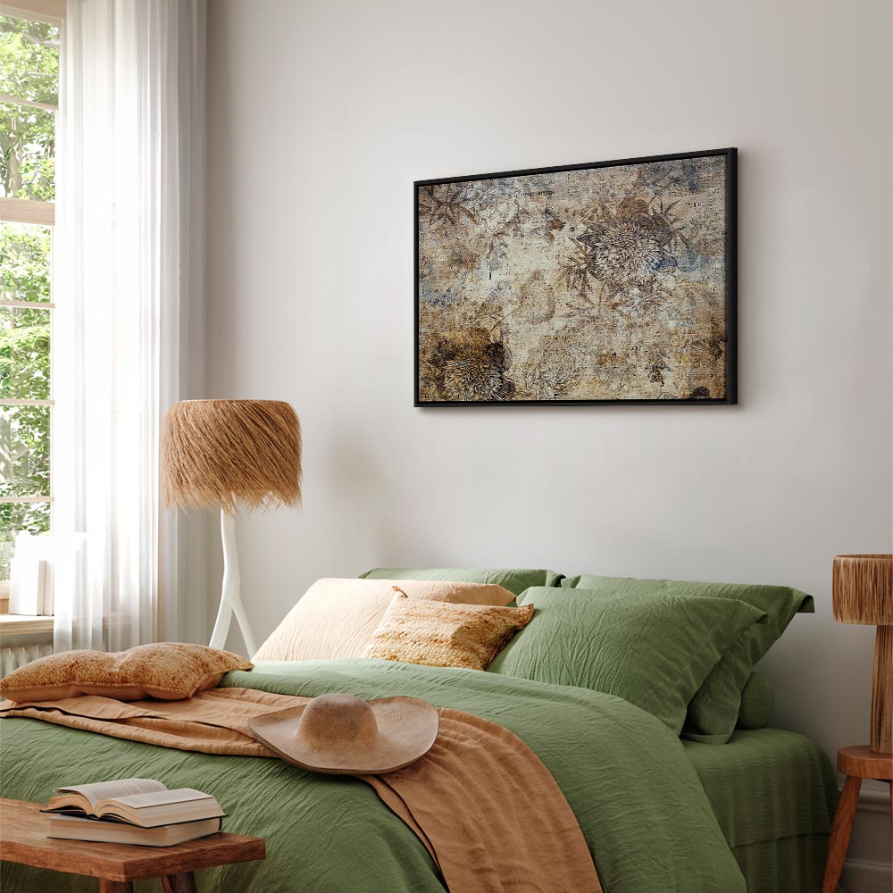 Vintage Floral Abstract Nature Canvas Print