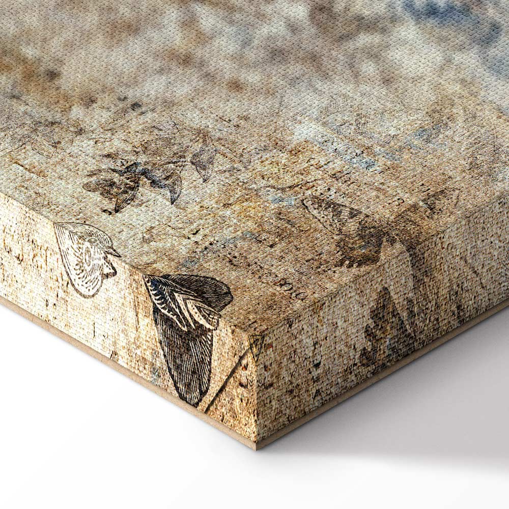 Vintage Floral Abstract Nature Canvas Print