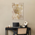 Abstract Vintage Inscriptions Vertical Canvas Print