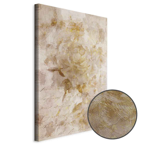 Abstract Vintage Inscriptions Vertical Canvas Print