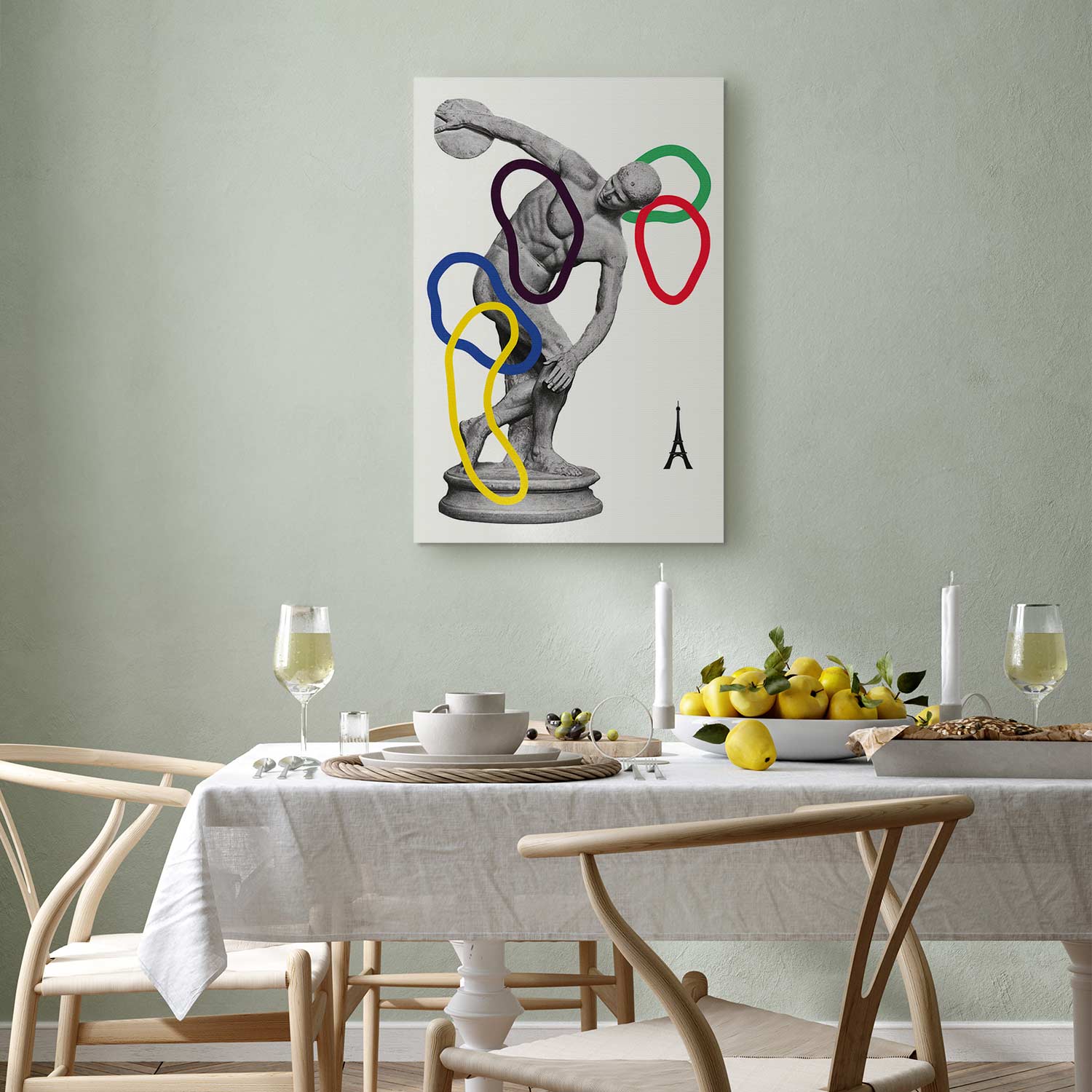 Abstract Sports Collage Graphic Canvas Print