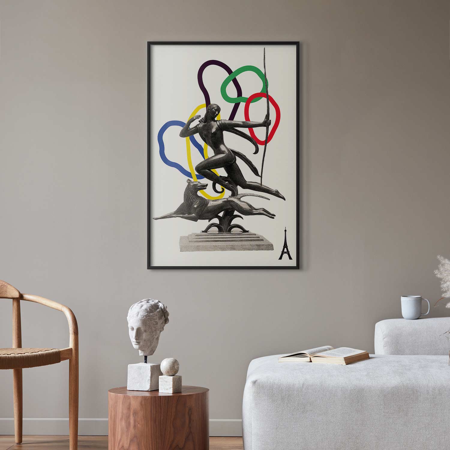 Abstract Archer Woman Collage Graphic Poster