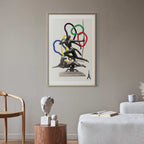 Abstract Archer Woman Collage Graphic Poster