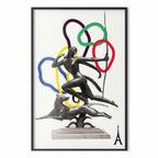 Abstract Archer Woman Collage Graphic Poster