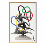 Abstract Archer Woman Collage Graphic Poster