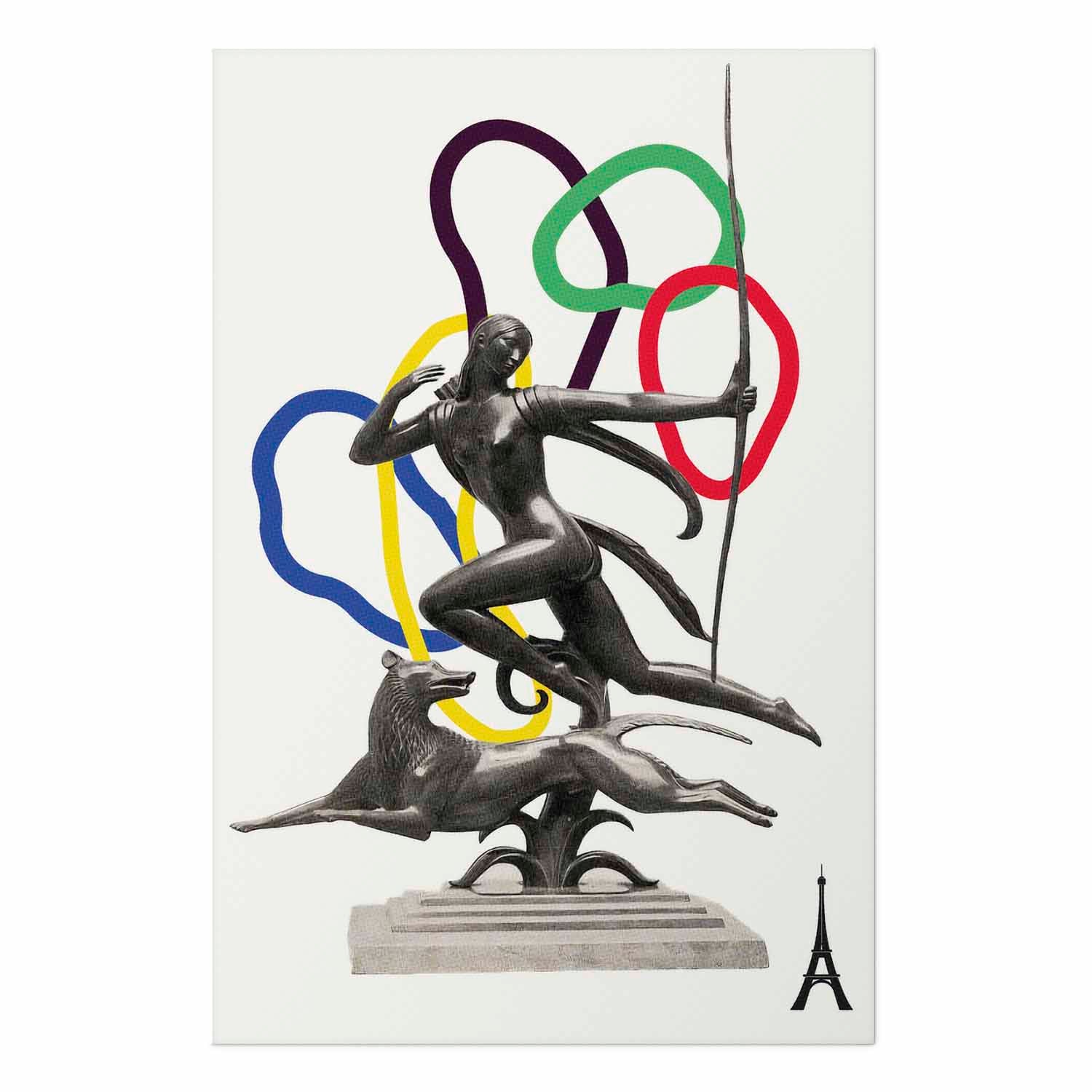 Abstract Archer Woman Collage Graphic Poster