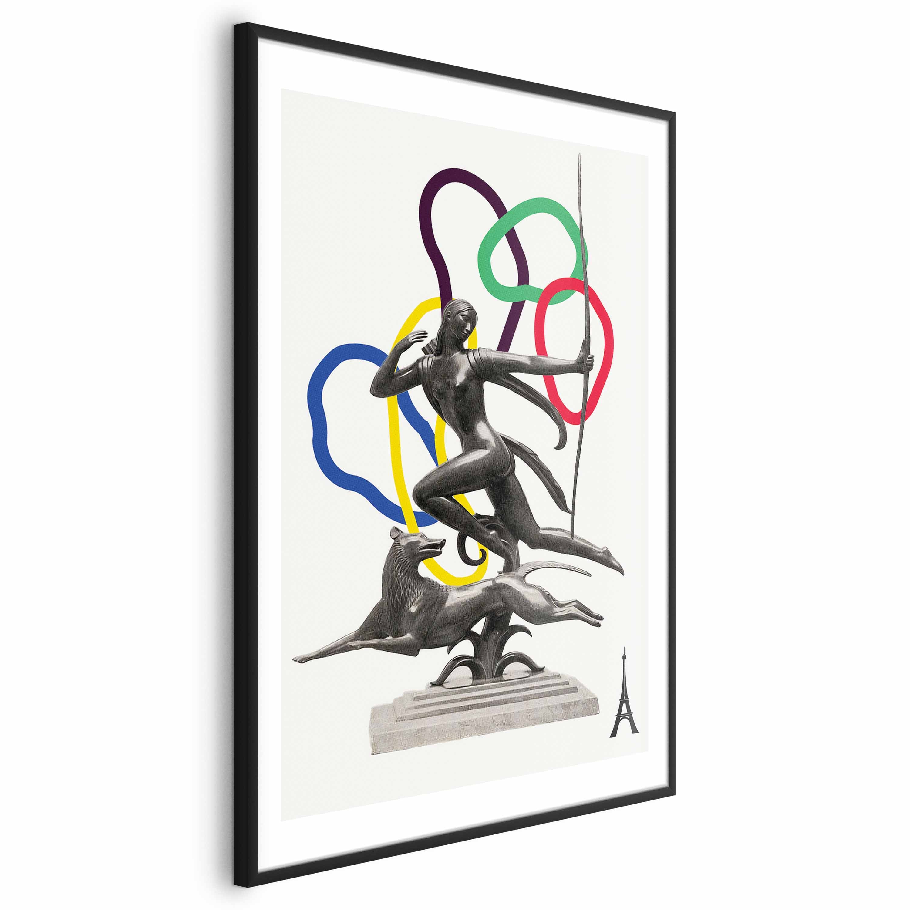 Abstract Archer Woman Collage Graphic Poster