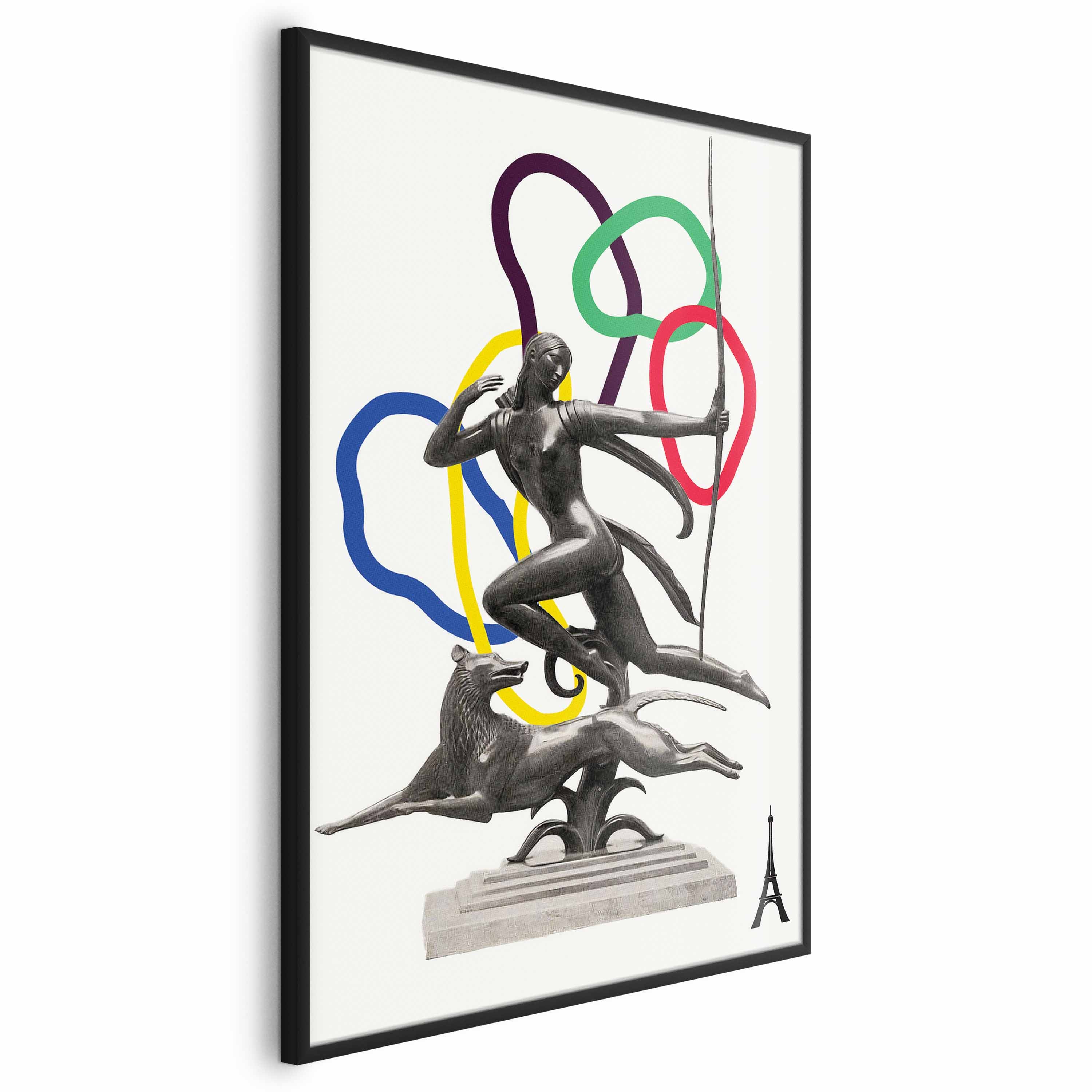 Abstract Archer Woman Collage Graphic Poster