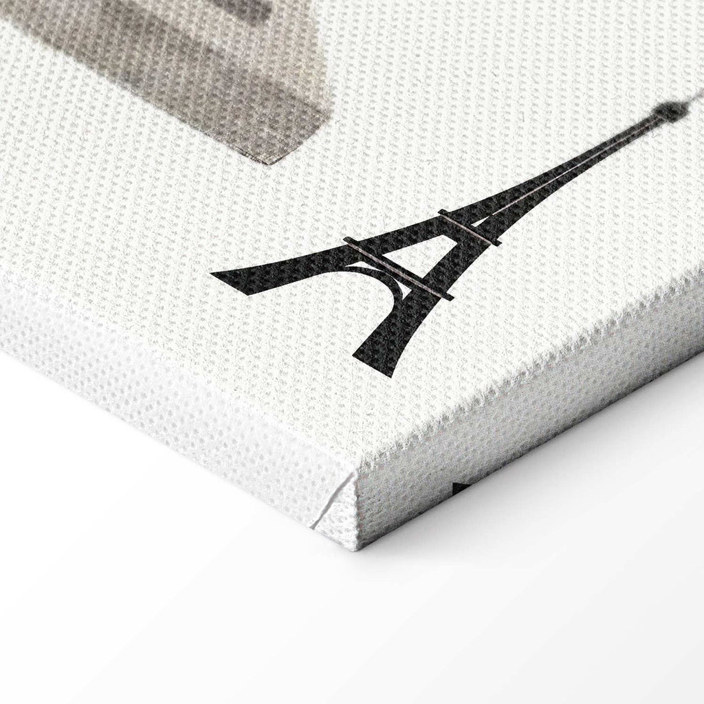 Woman With Dog Illustration Contemporary Canvas Print