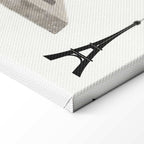 Woman With Dog Illustration Contemporary Canvas Print