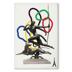 Woman With Dog Illustration Contemporary Canvas Print