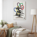 Canvas Print - Woman With Dog - Illustration