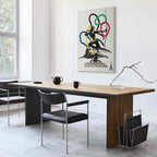 Woman With Dog Illustration Contemporary Canvas Print