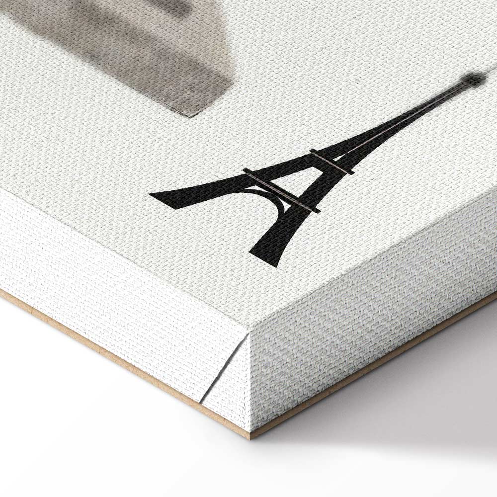 Woman With Dog Illustration Contemporary Canvas Print