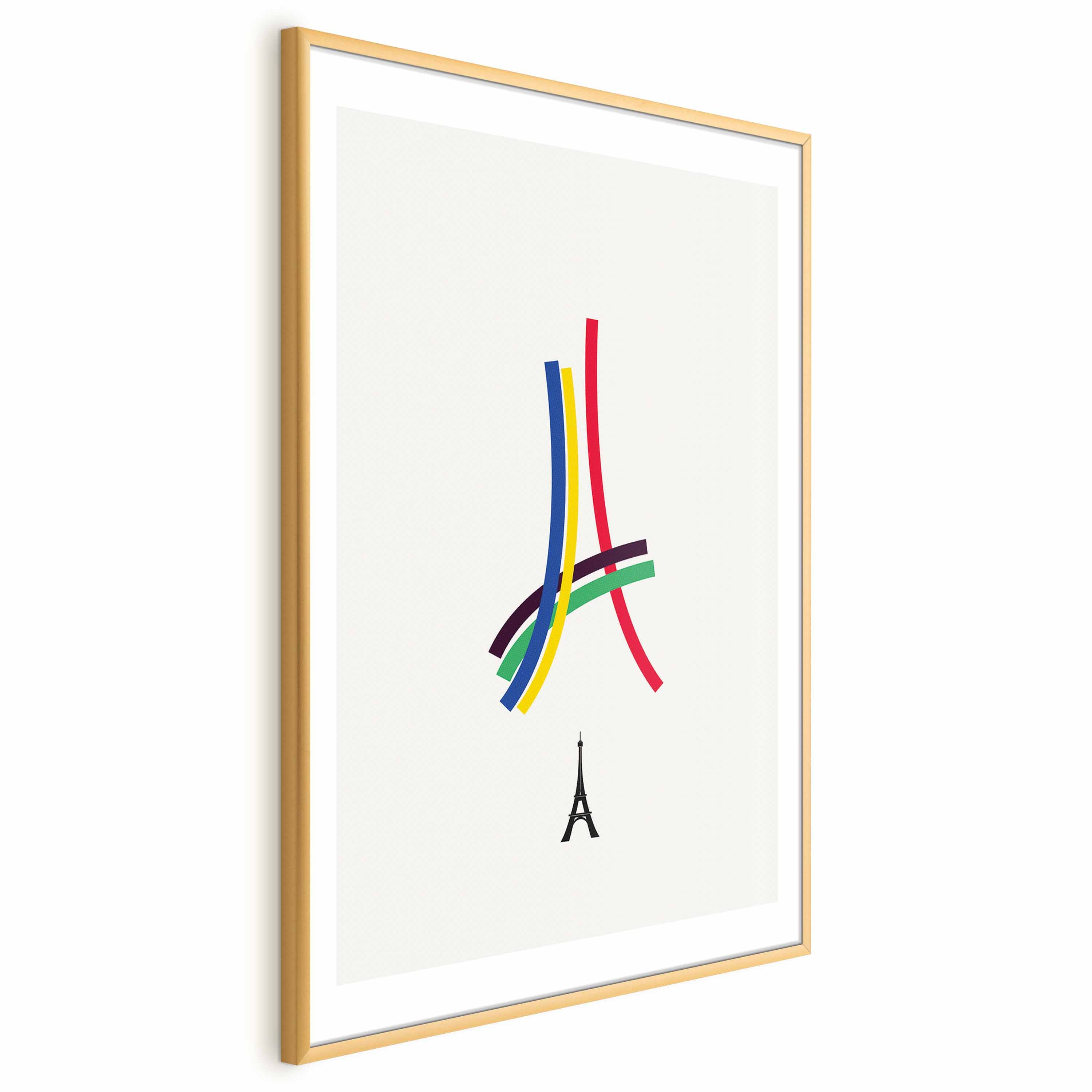 Abstract Eiffel Tower Multicolor Graphic Poster