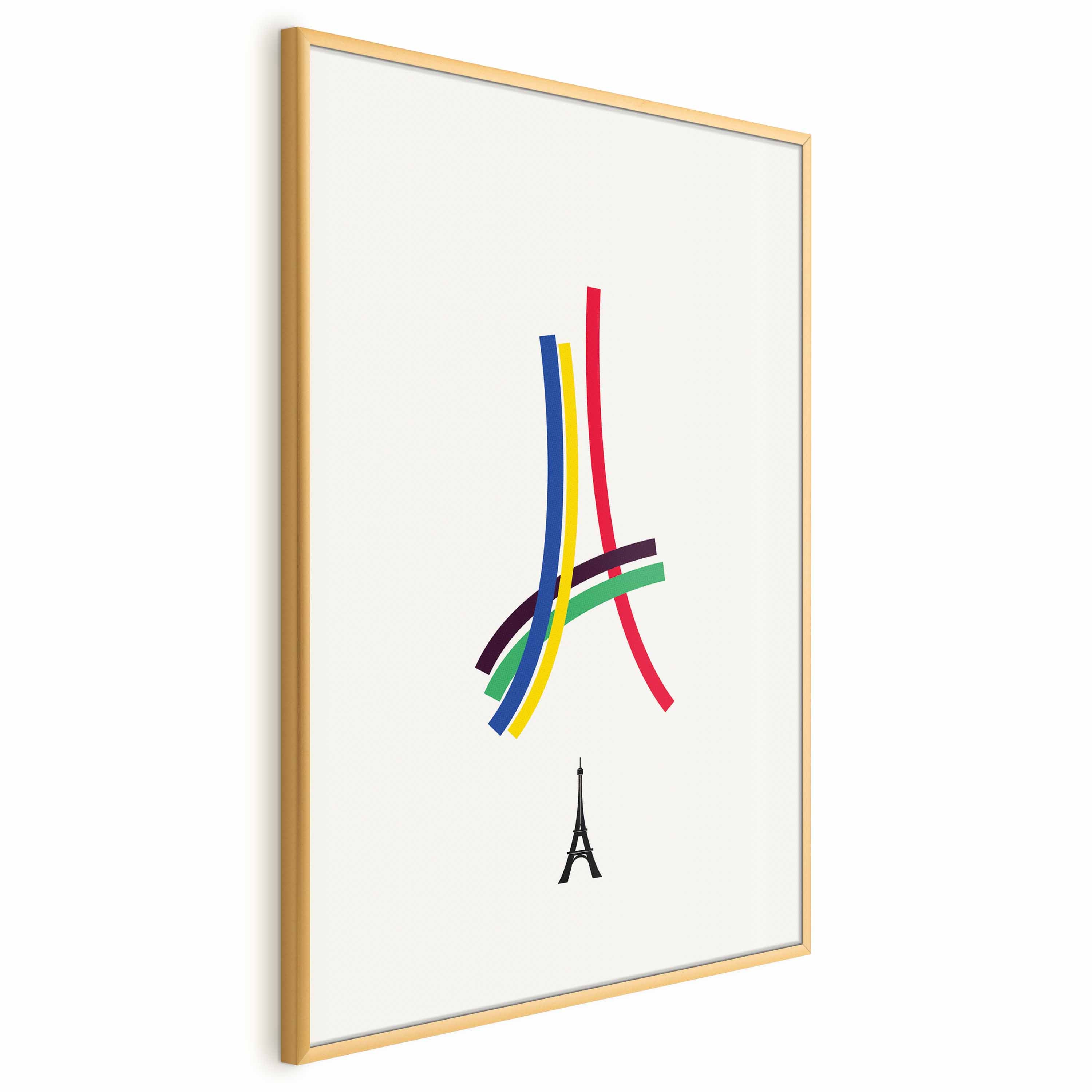 Abstract Eiffel Tower Multicolor Graphic Poster