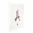 Abstract Eiffel Tower Multicolor Graphic Poster