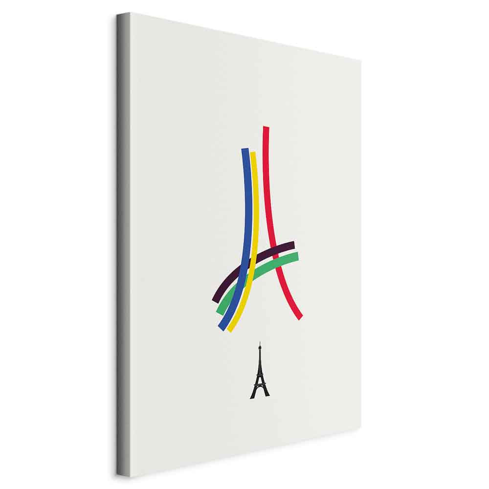 Canvas Print Eiffel Tower Abstract Colorful