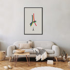 Abstract Eiffel Tower Multicolor Canvas Print