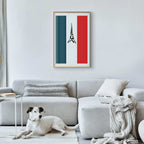 Eiffel Tower French Flag Graphic Poster