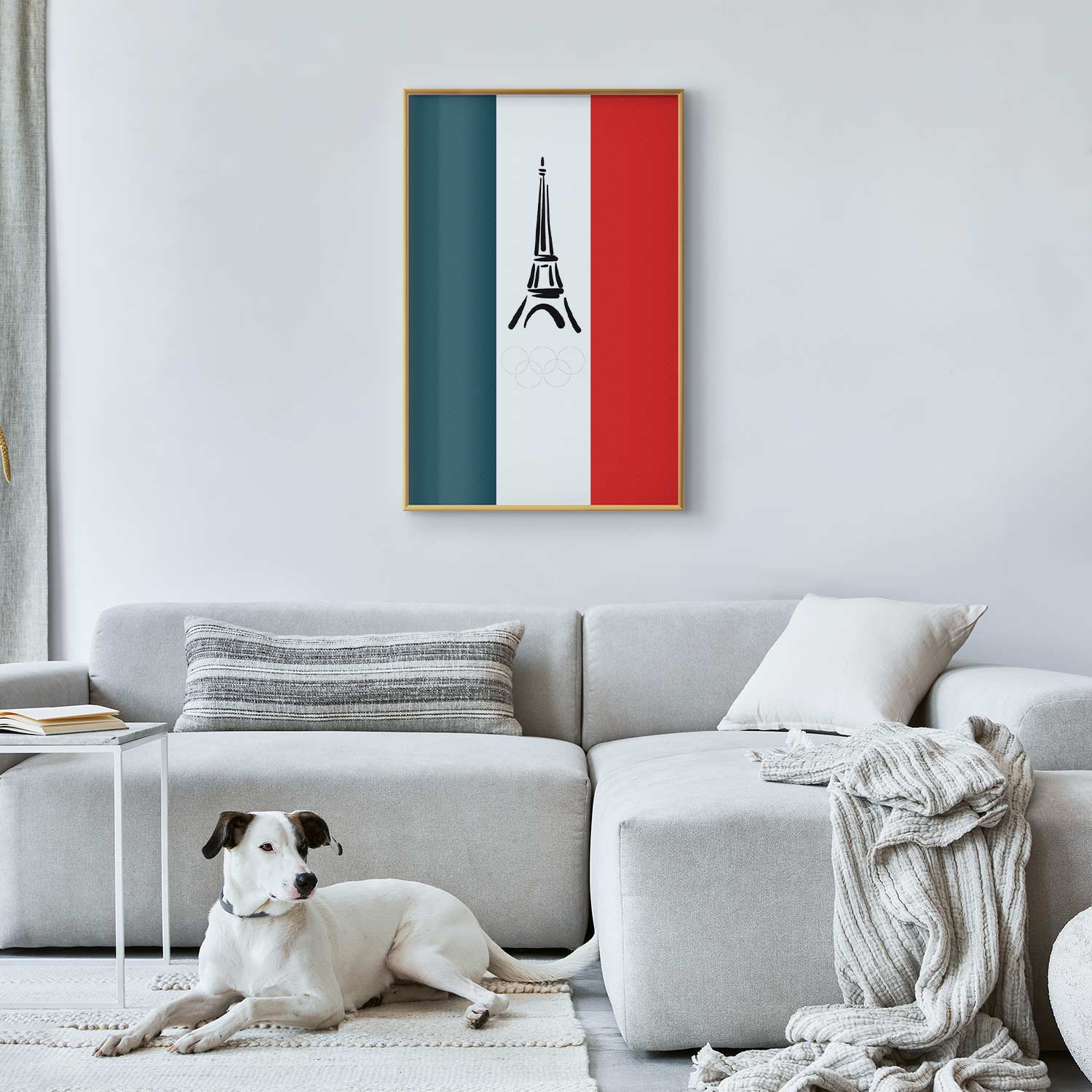 Eiffel Tower French Flag Graphic Poster