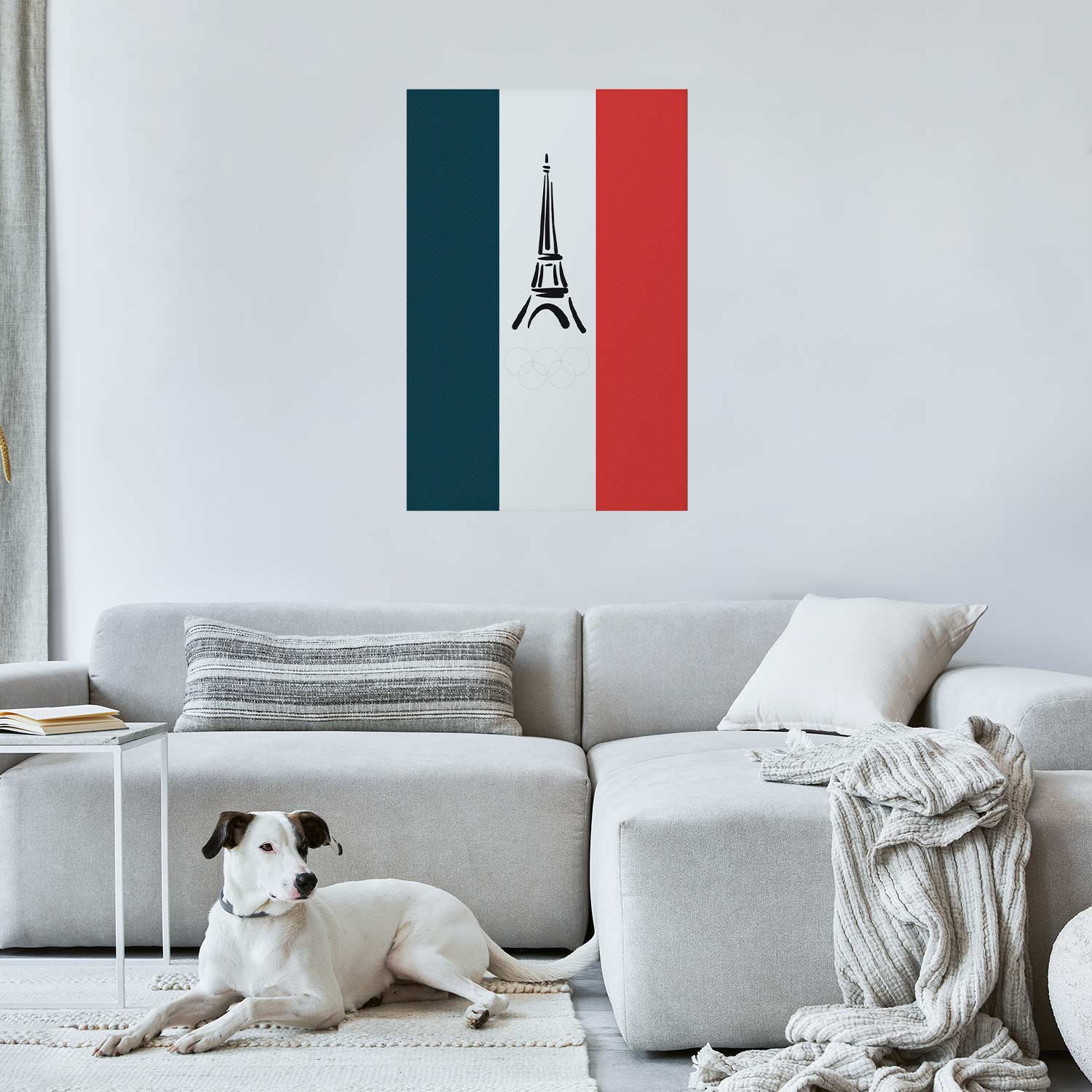 Eiffel Tower French Flag Graphic Poster