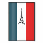 Eiffel Tower French Flag Graphic Poster