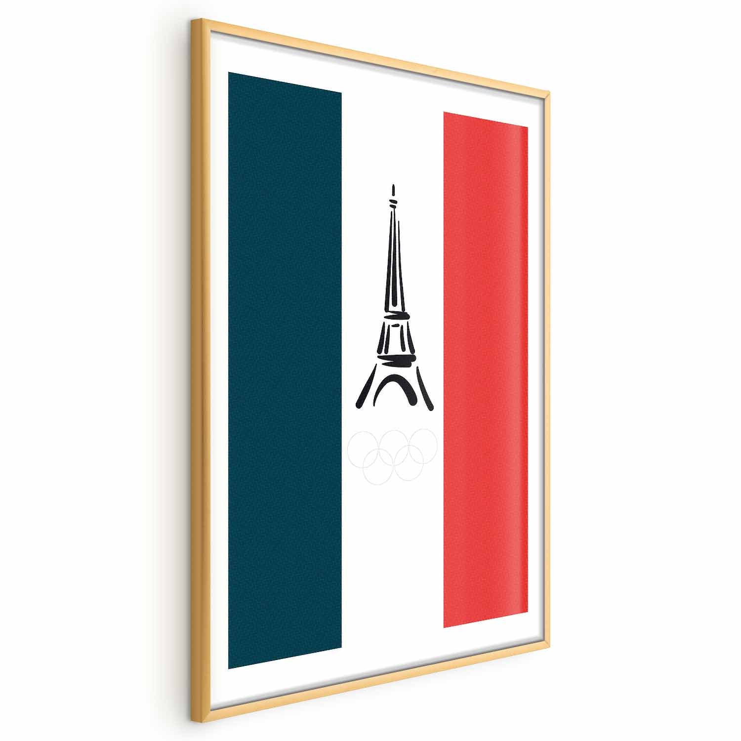 Eiffel Tower French Flag Graphic Poster