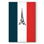 French Flag Eiffel Tower Graphic Canvas Print