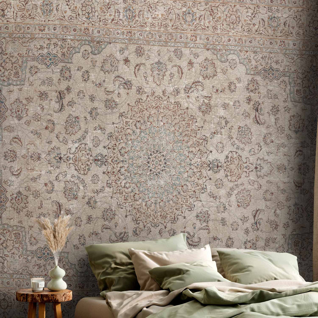 Worn Persian Sand Carpet Ethnic Wall Mural