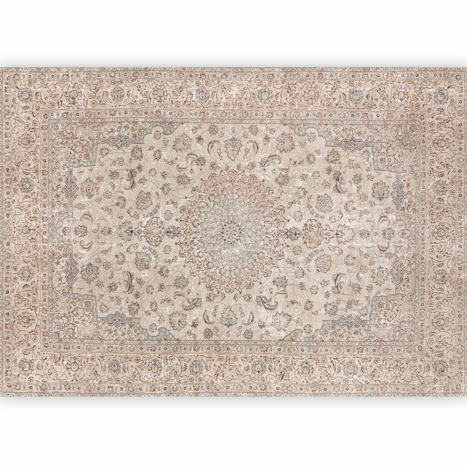 Worn Persian Sand Carpet Ethnic Wall Mural