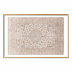 Worn Persian Rug Motif Beige Poster