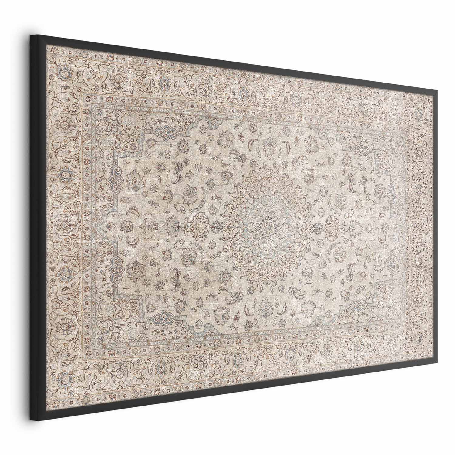 Worn Persian Rug Motif Beige Poster