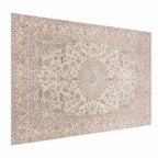 Worn Persian Rug Motif Beige Poster