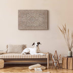 Worn Persian Sand Carpet Motif Canvas Print