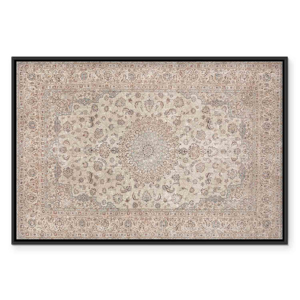 Worn Persian Sand Carpet Motif Canvas Print