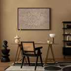 Worn Persian Sand Carpet Motif Canvas Print