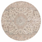 Worn Persian Sand Carpet Round Wall Mural