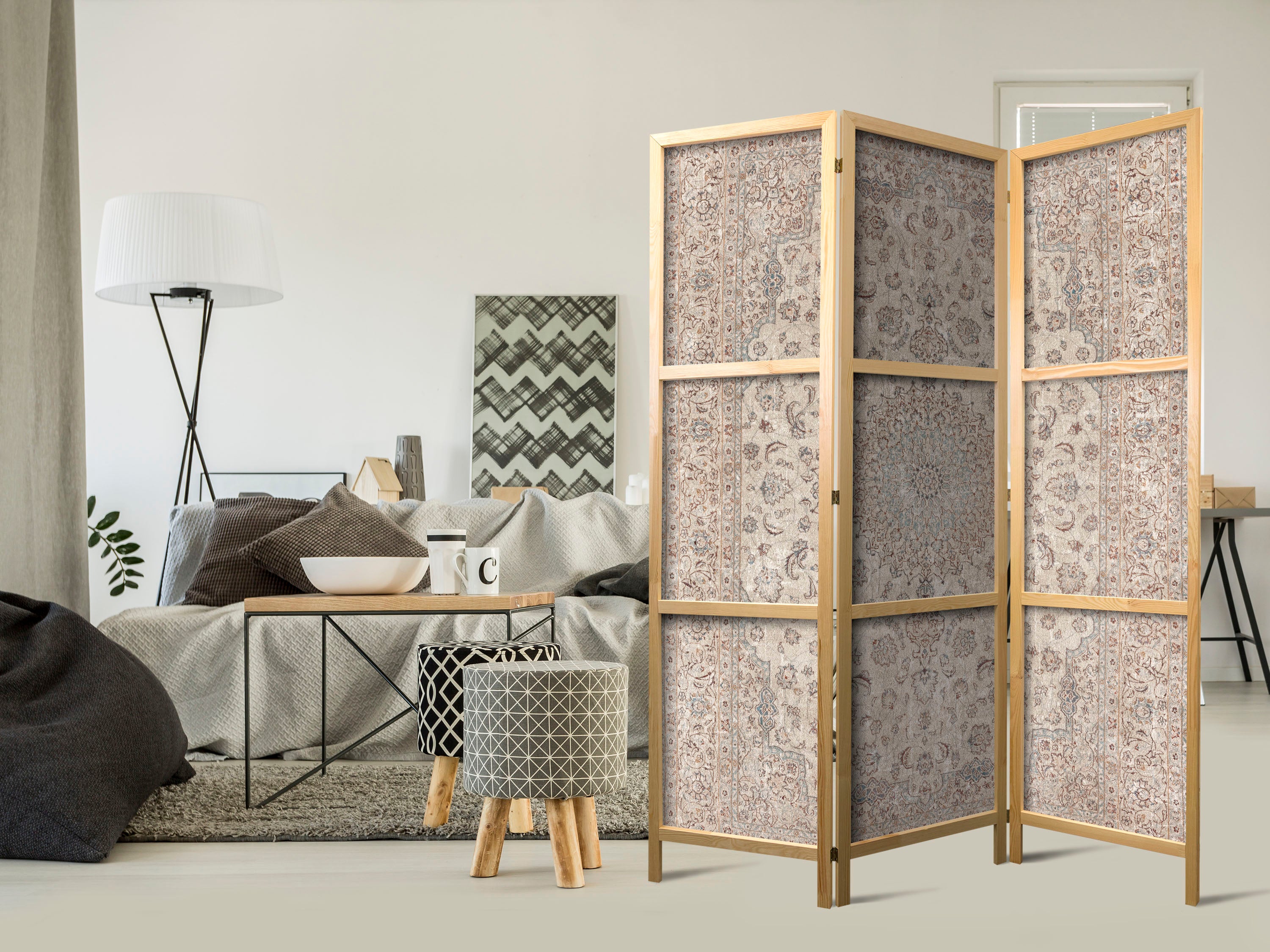 Japanese Room Divider Desert Nights Abstract Persian Carpet